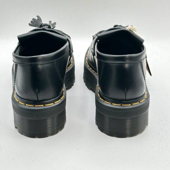 Dr. Martens Adrian Quad Black Leather Tassel Platform Loafers Women's 8 Men’s 7 - Picture 4 of 8
